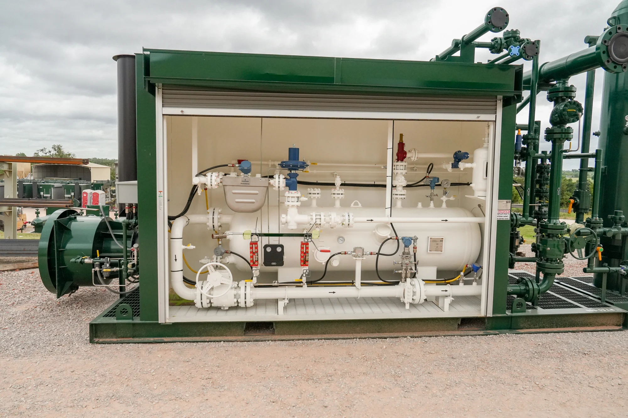 green gas production unit outside