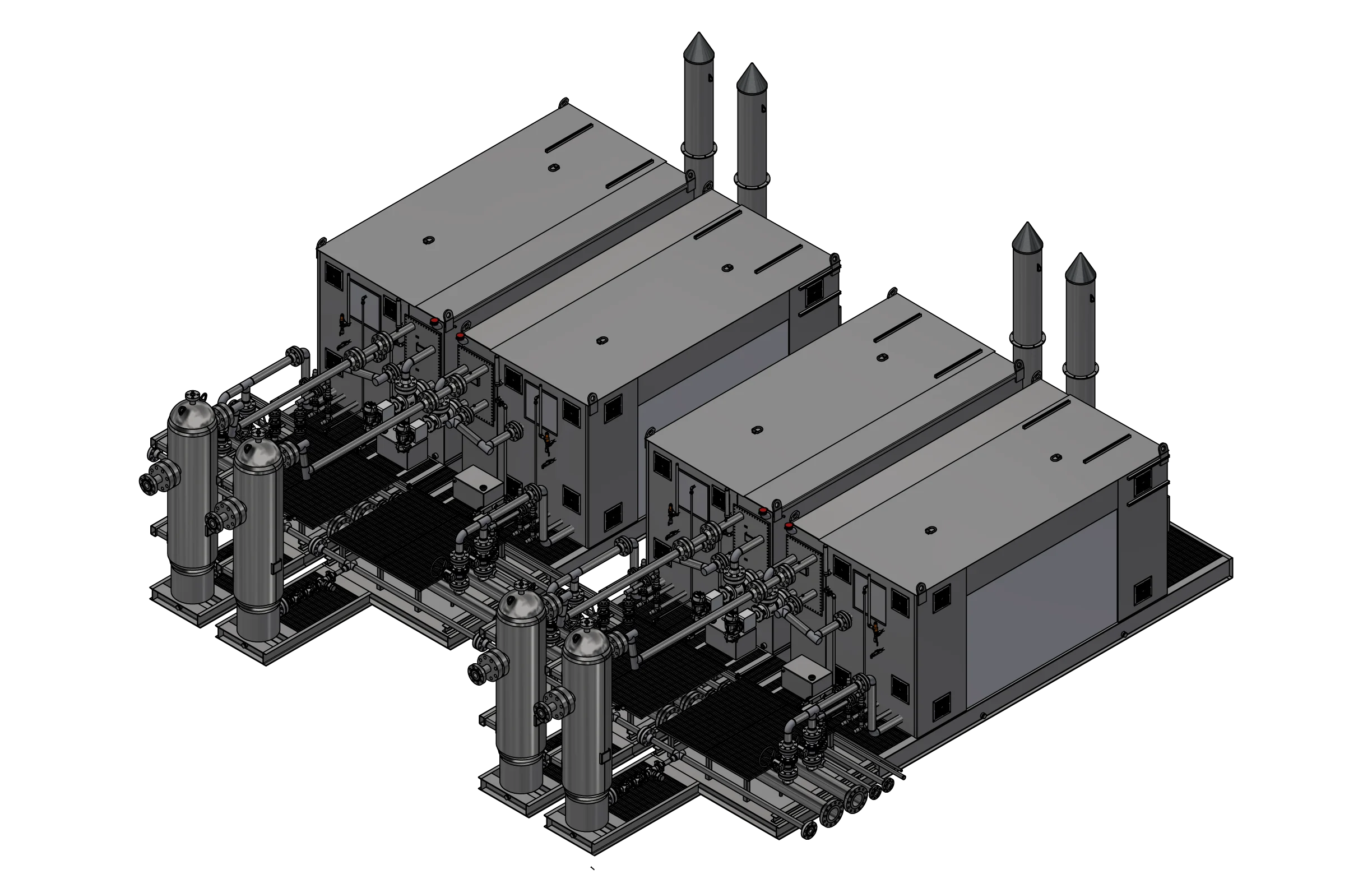 4 Pad Layout for Gas Production Units