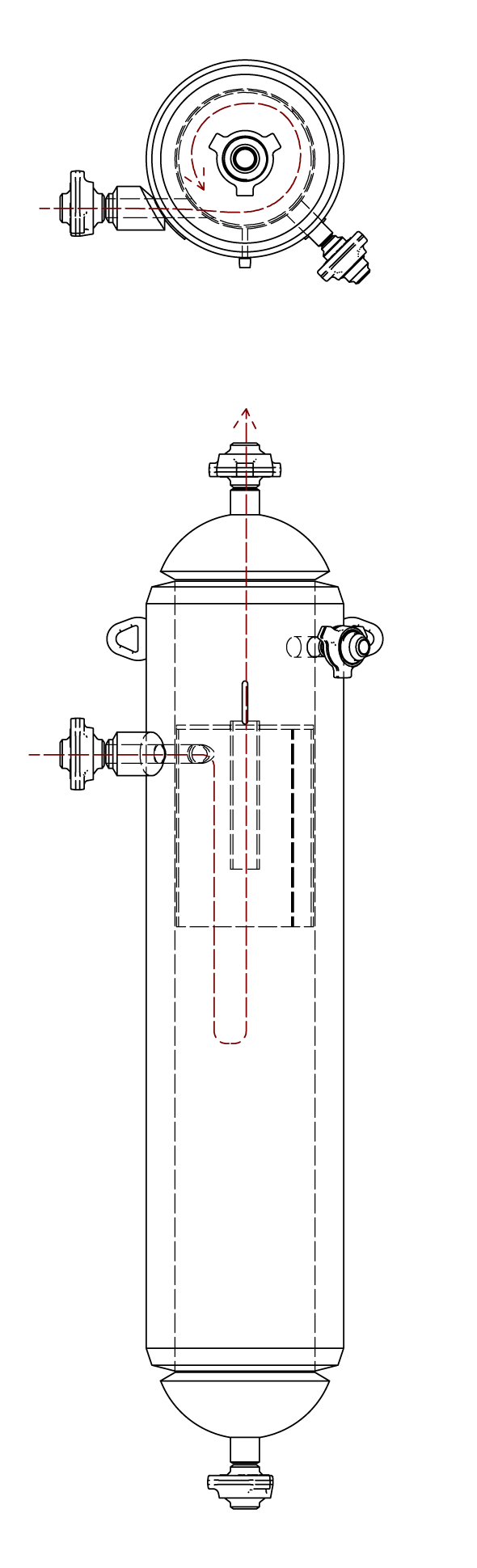 Cyclonic Sand Trap Drawing