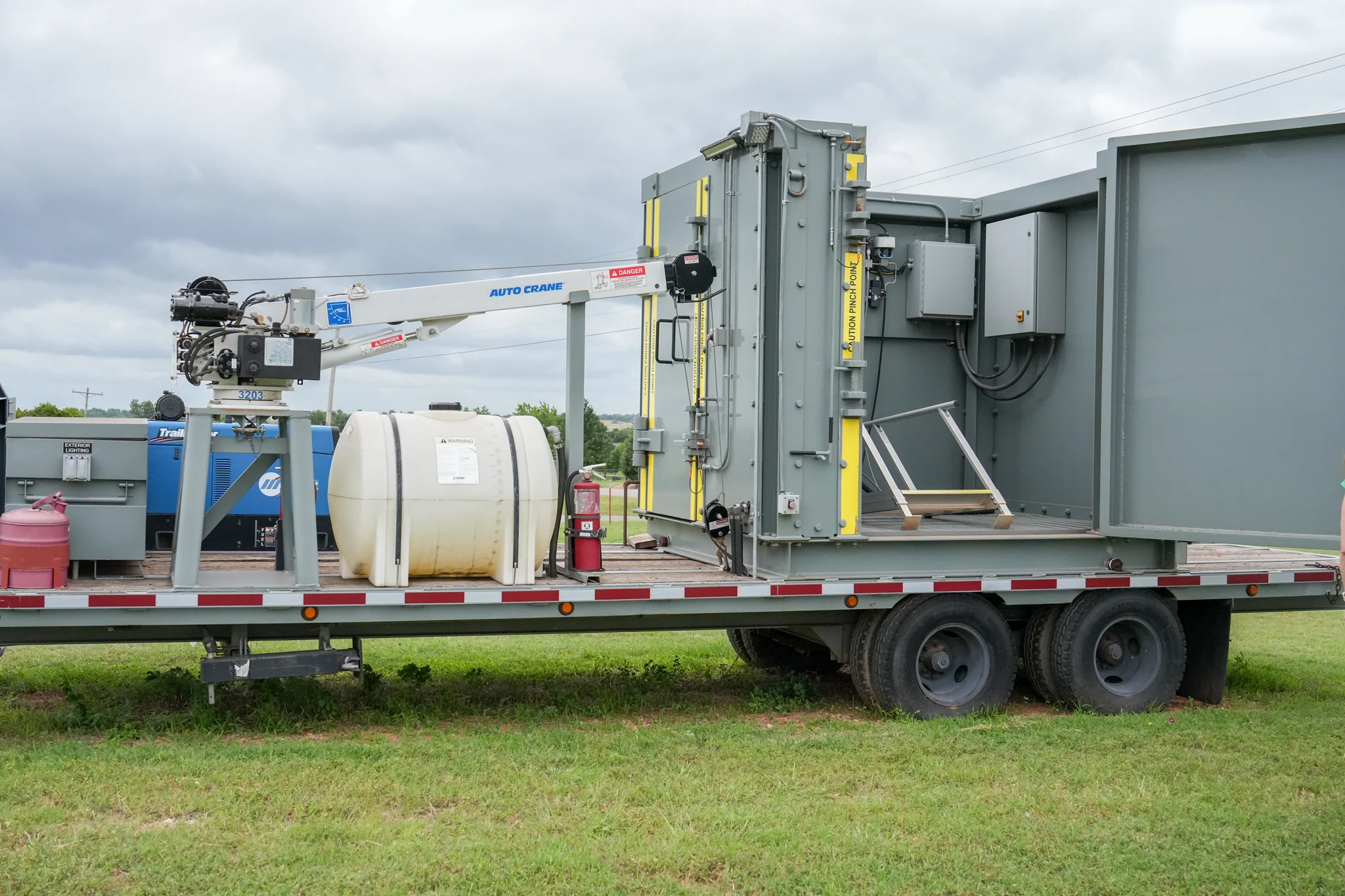 enclosure on a trailer