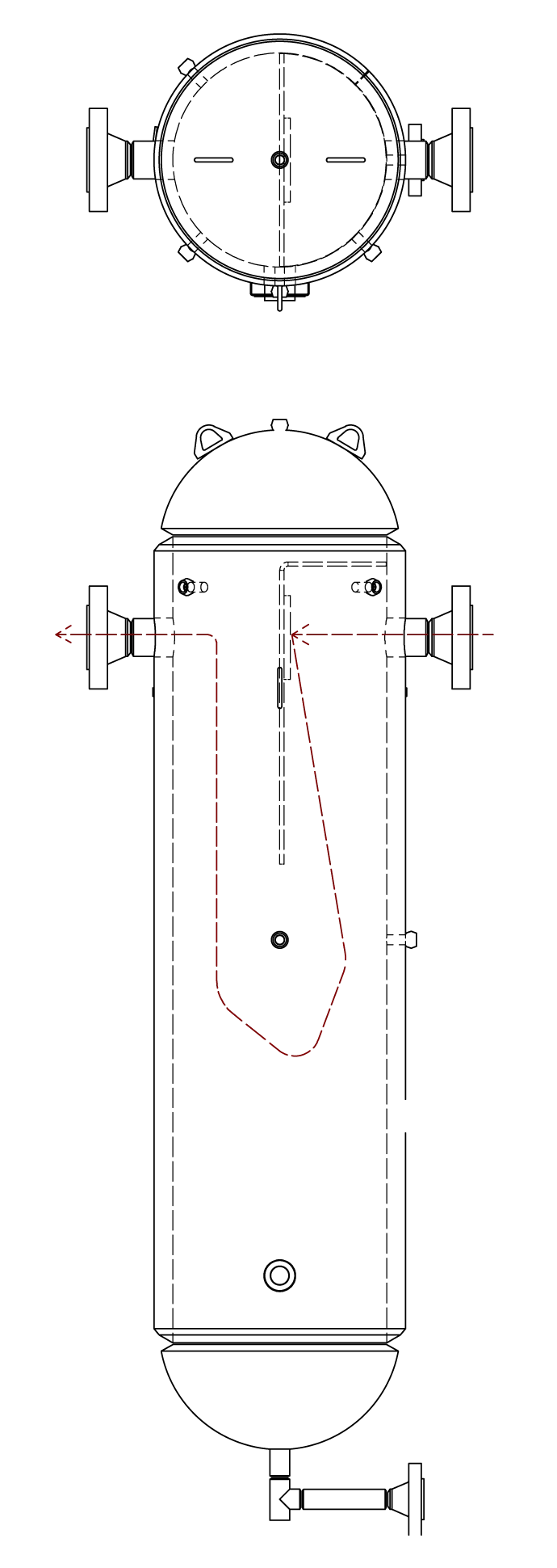 Drawing of a Gravity Sand trap