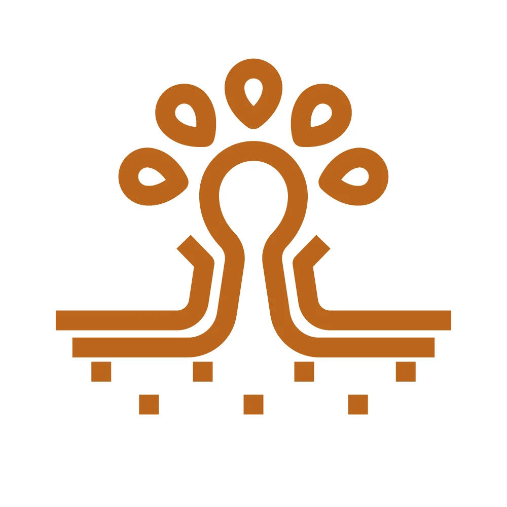 Icon showing flow back in oil and gas